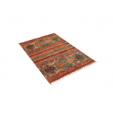 Tappeto Samarkand Pakistan rosso grigio 84x122