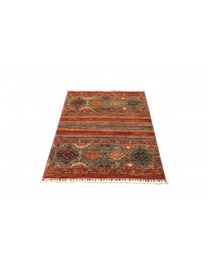 Tappeto Samarkand Pakistan rosso grigio 84x122