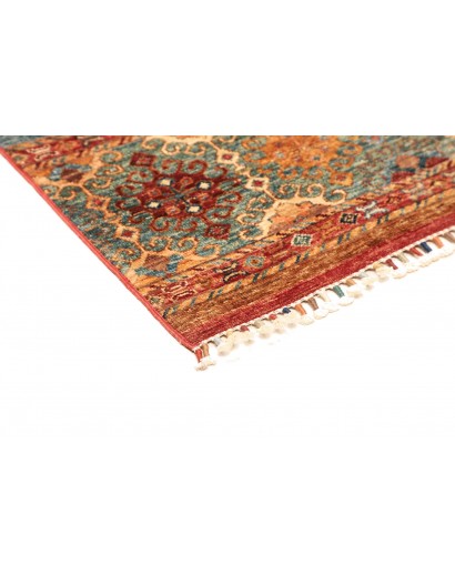 Tappeto Samarkand Pakistan rosso grigio 84x122