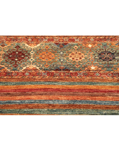 Tappeto Samarkand Pakistan rosso grigio 84x122