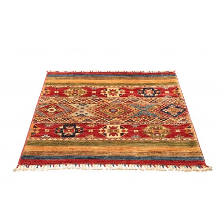 Tappeto Samarkand Pakistan marrone bianco 101x99