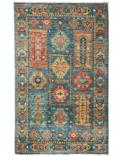 Tappeto Tribal Pakistan bianco marrone 76x119