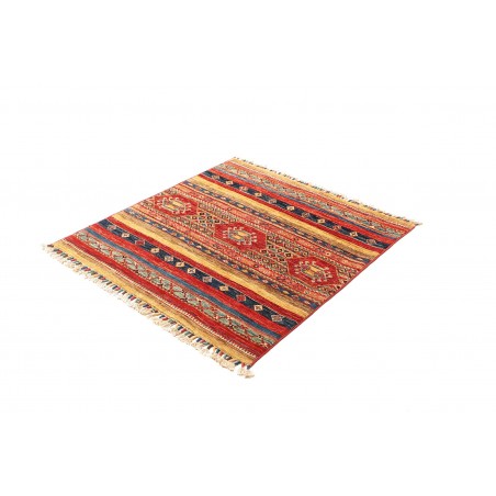 Tappeto Samarkand Pakistan rosso grigio 101x107