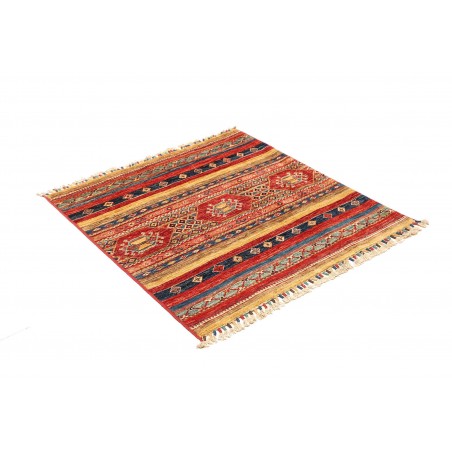 Tappeto Samarkand Pakistan rosso grigio 101x107