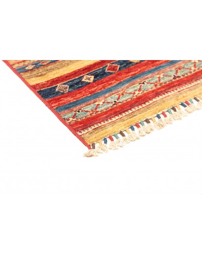 Tappeto Samarkand Pakistan rosso grigio 101x107