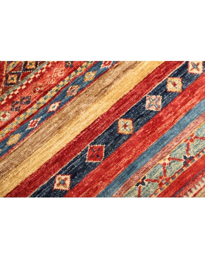 Tappeto Samarkand Pakistan rosso grigio 101x107