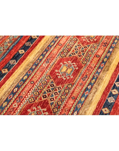 Tappeto Samarkand Pakistan rosso grigio 101x107