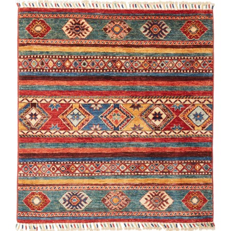 Tappeto Samarkand Pakistan rosso grigio 98x107