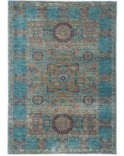 Tappeto Mamlouk Pakistan azzurro 81x115