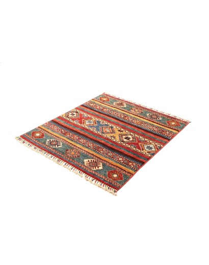 Tappeto Samarkand Pakistan rosso grigio 98x107