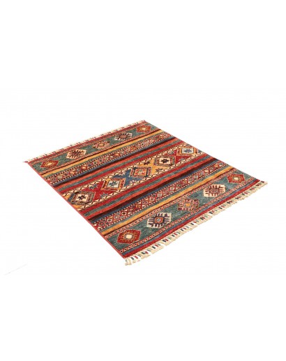 Tappeto Samarkand Pakistan rosso grigio 98x107