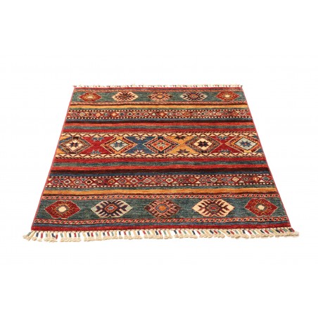 Tappeto Samarkand Pakistan rosso grigio 98x107