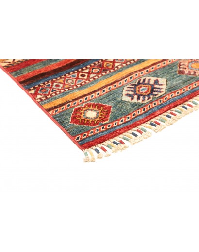 Tappeto Samarkand Pakistan rosso grigio 98x107