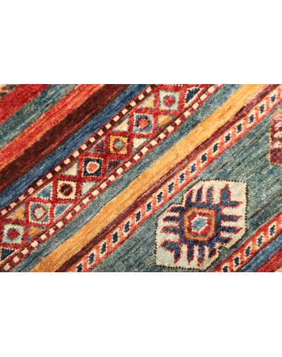 Tappeto Samarkand Pakistan rosso grigio 98x107