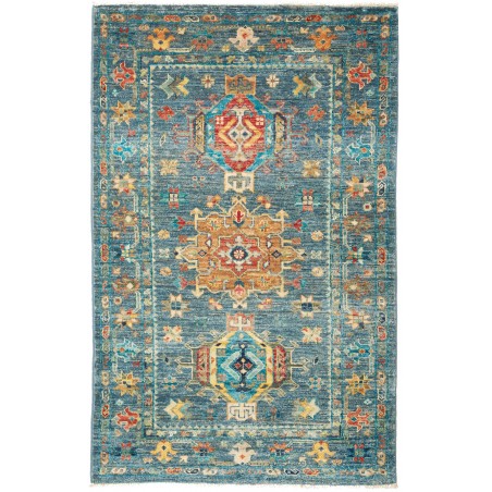 Tappeto Tribal Pakistan bianco grigio 79x123