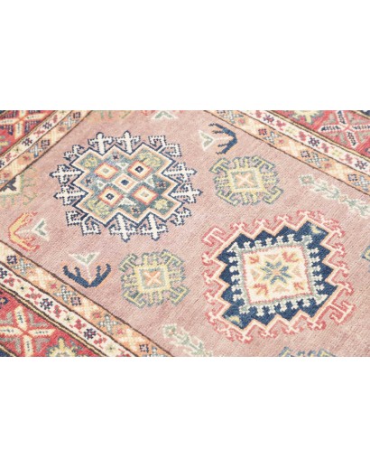 Tappeto Kazak Afghanistan beige azzurro 84x130