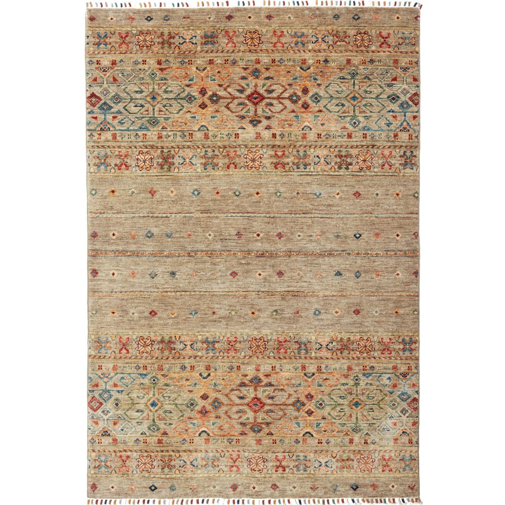 Tappeto Rubin Pakistan marrone grigio 125x184 Tappeto Rubin Pakistan marrone grigio 125x184