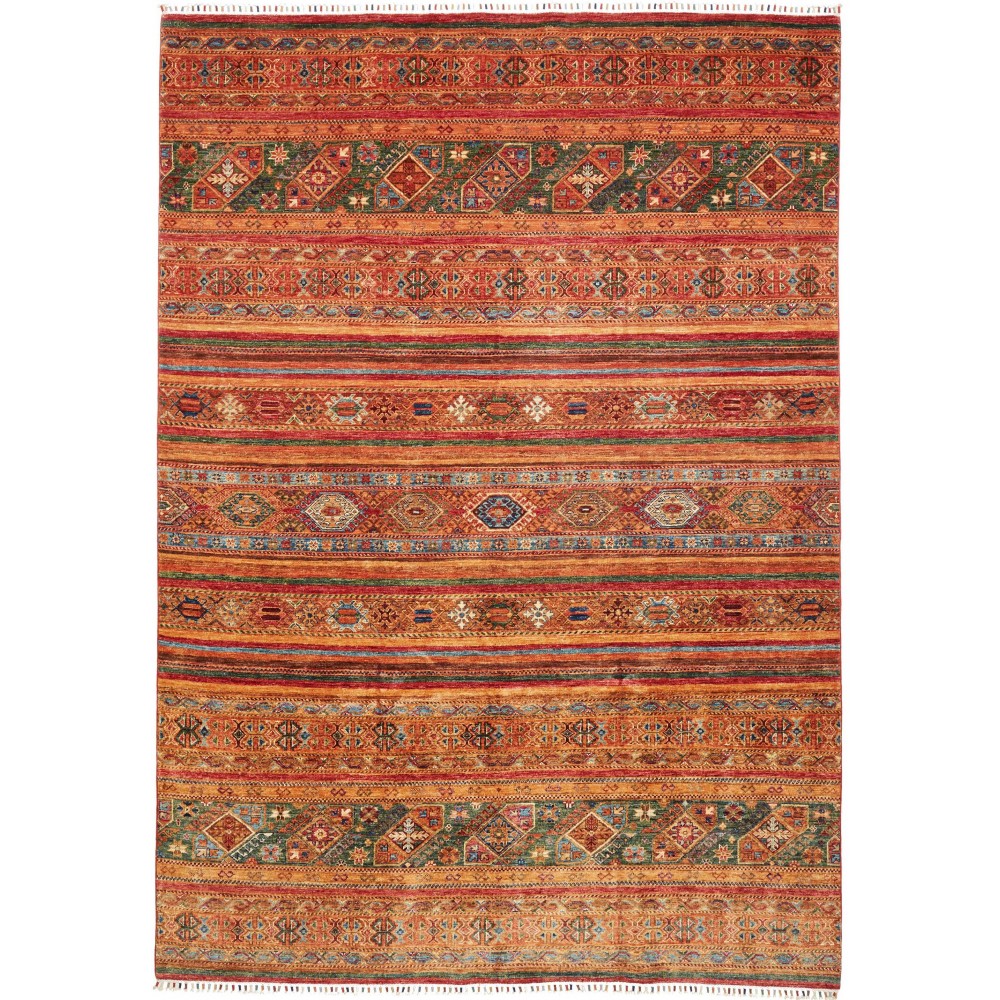 Tappeto Samarkand Pakistan rosso giallo 210x293