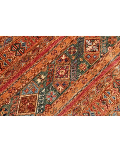 Tappeto Samarkand Pakistan rosso giallo 210x293