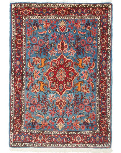 Tappeto Bidjar Persia azzurro rosso 73x100