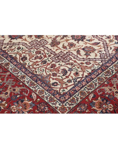 Tappeto Isfahan Persia beige azzurro 368x524