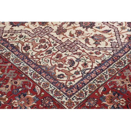 Tappeto Isfahan Persia beige azzurro 368x524