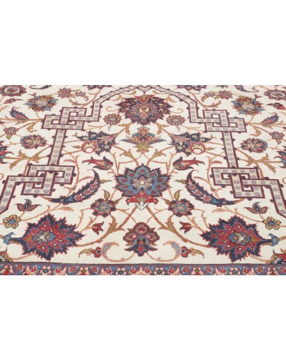 Tappeto Isfahan Persia beige azzurro 368x524