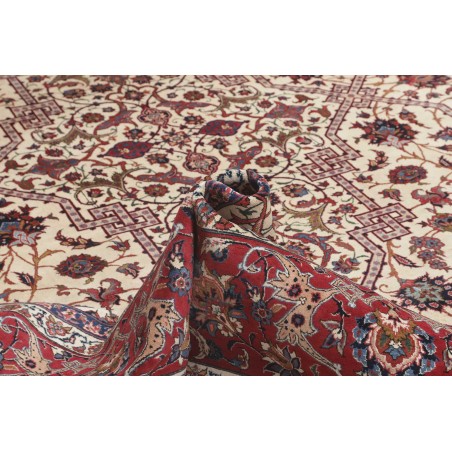 Tappeto Isfahan Persia beige azzurro 368x524