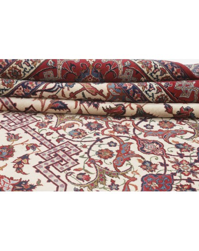 Tappeto Isfahan Persia beige azzurro 368x524