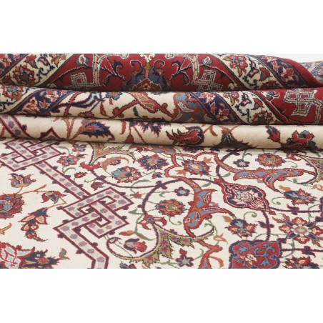 Tappeto Isfahan Persia beige azzurro 368x524
