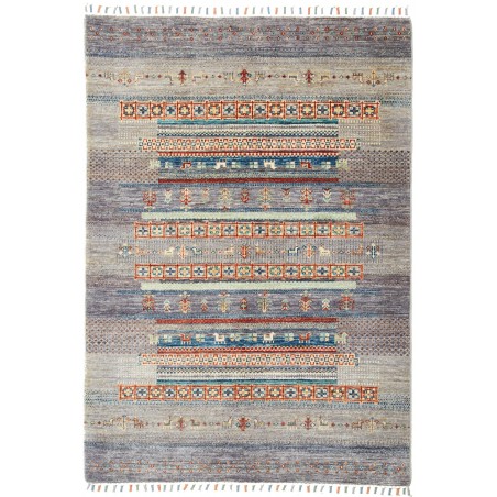 Tappeto Siva Pakistan azzurro bianco 108x154