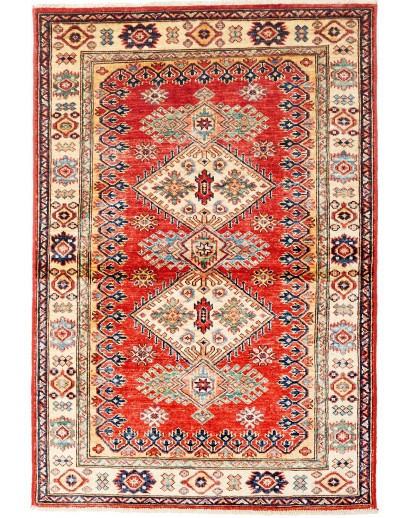 Tappeto Kazak Fine Pakistan giallo rosso 102x150