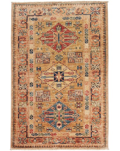 Tappeto Kazak Fine Pakistan marrone grigio 82x124