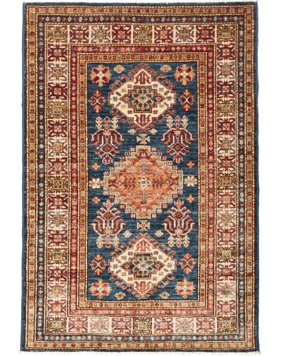 Tappeto Kazak Fine Pakistan marrone grigio 100x147