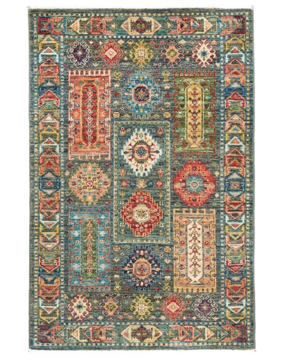 Tappeto Tribal Pakistan bianco 79x121