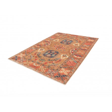Tappeto Kazak Fine Pakistan marrone arancione 174x236