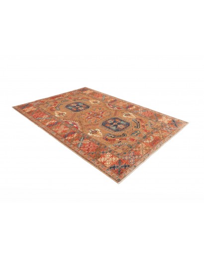 Tappeto Kazak Fine Pakistan marrone arancione 174x236