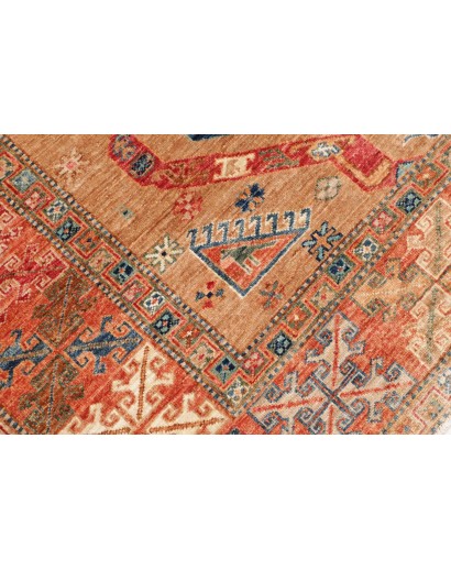 Tappeto Kazak Fine Pakistan marrone arancione 174x236