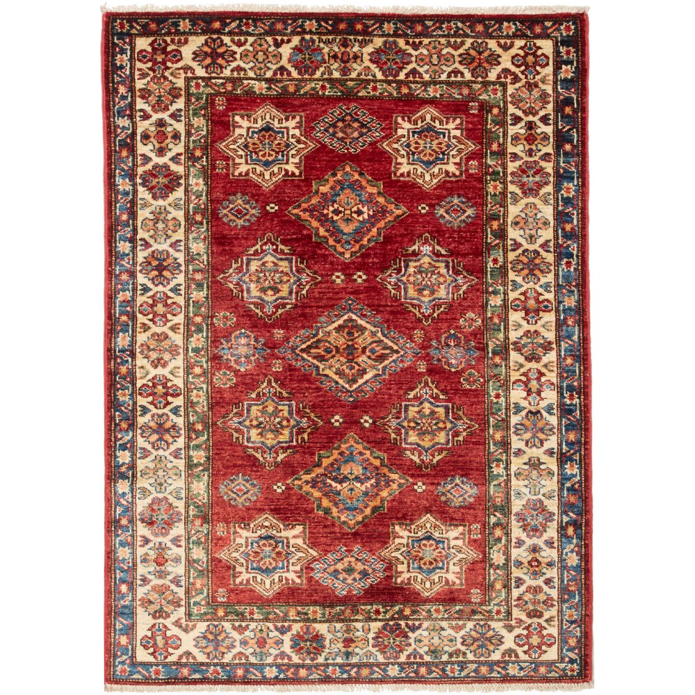 Tappeto Kazak Fine Pakistan marrone giallo 100x140 Tappeto Kazak Fine Pakistan marrone giallo 100x140