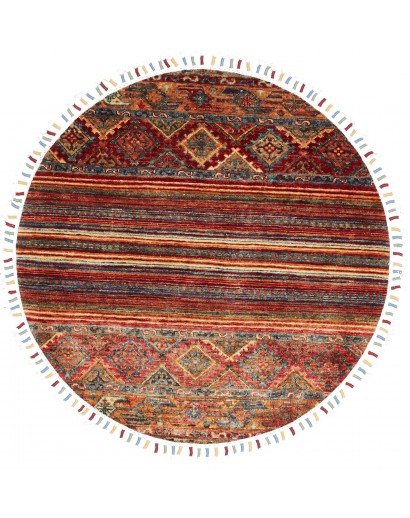 Tappeto Samarkand Pakistan marrone arancione 90x90