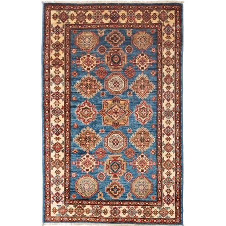 Tappeto Kazak Fine Pakistan azzurro arancione 96x147