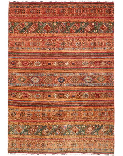 Tappeto Samarkand Pakistan rosso giallo 210x293