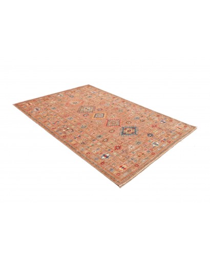 Tappeto Kazak Fine Pakistan marrone grigio 155x212