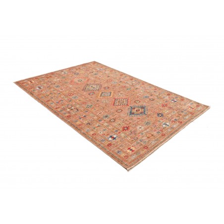 Tappeto Kazak Fine Pakistan marrone grigio 155x212