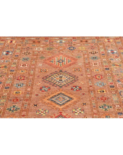 Tappeto Kazak Fine Pakistan marrone grigio 155x212