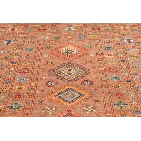Tappeto Kazak Fine Pakistan marrone grigio 155x212