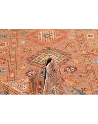 Tappeto Kazak Fine Pakistan marrone grigio 155x212