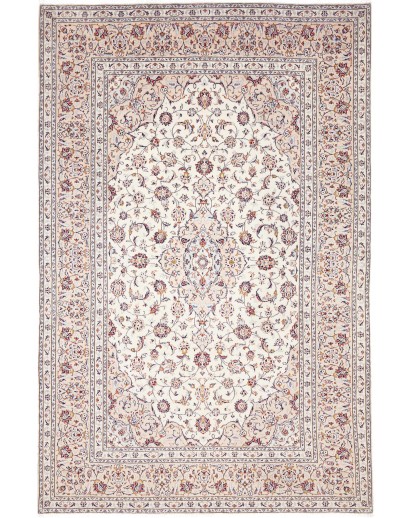 Tappeto Kashan Persia bianco azzurro 204x310