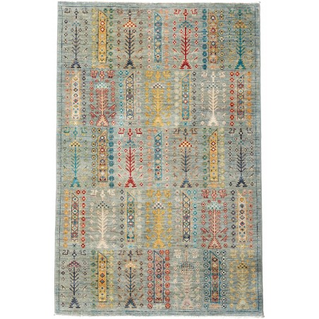Tappeto Tribal Pakistan azzurro grigio 122x185