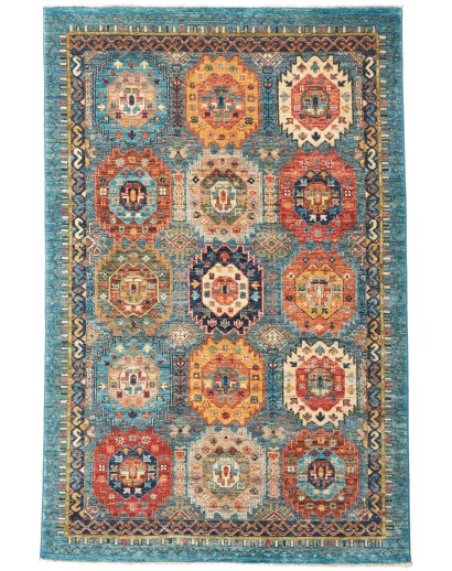 Tappeto Tribal Pakistan bianco 125x191